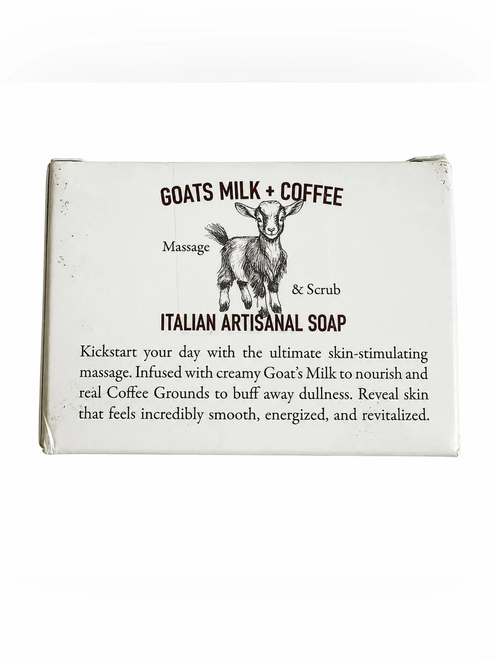 SAI Goats Milk Coffee Massage Scrub Soap Italian Artisanal 10.5 oz Italy New